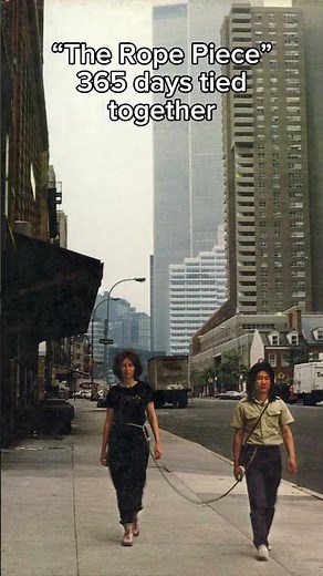 The art project “The Rope Piece”. 1983-1984. Tehching Hsieh and Linda Montano. #art #history