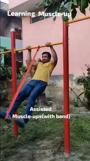 Assisted Muscle-Up with Resistance Band | Step Closer to Your First Muscle-Up 💪
