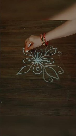 simple & small rangoli design 🌺 muggulu 🌺