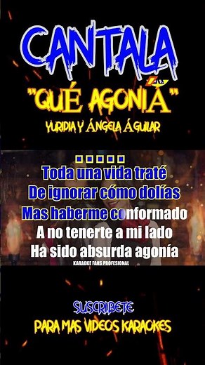 Qué Agonía Karaoke Yuridia Angela Aguilar