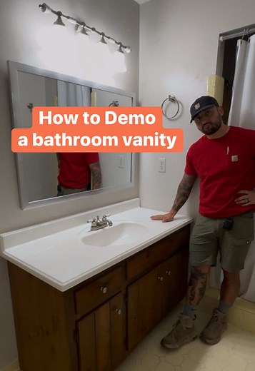 Vanity Removal Tutorial Part 1: DIY Bathroom Project