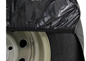 2014 Thor Daybreak Motorhome Camco Vinyl Wheel and Tire Protectors - 36" to 39" - Qty 2 - Black