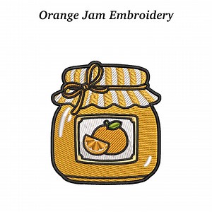 Orange Jam Jar Embroidery Design, Citrus Kitchen Pattern (EMB Included) - Etsy