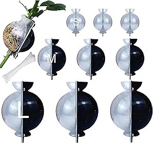 9 PCS Air Layering Pod, Reusable Half Transparent Air Layering Propagation Kit Plant Root Growing Box with Extra Zip Ties