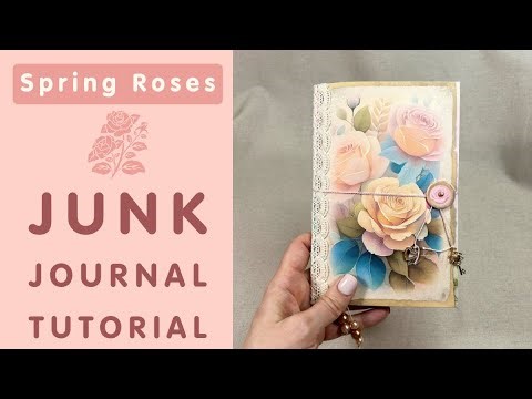 Spring Roses Junk Journal - Complete Tutorial for Beginners