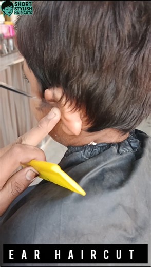 Cute Baby Ear Hair Cutting ✂️ | Easy Long Hair Tutorial #shortstylishhaircuts #barbershop #viral