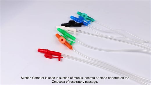 Medical Sterile Red Rubber Latex Suction Tube Silicone Coated Suction Catheter With Control Valve