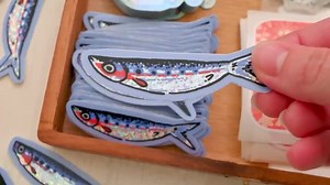 Silly Sardines - Fish Glitter Stickers - 3 Inches - Etsy