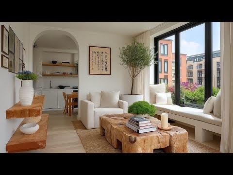 Modern Small Home Interior with a Cozy Lounge & Indoor Garden Oasis!