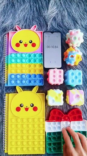 Playing Colorful Fidgets