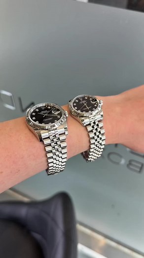 His and hers matching set 🙌🏼🤩 Available now- shop online or in store DM to source your own matching his and hers watches if you have something more specific in mind ⌚️ #hisandhers #datejust