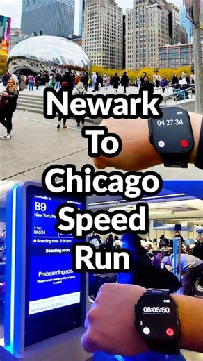 Flew Newark to Chicago and Back in One Day ⏱️ (United Airlines Speedrun)