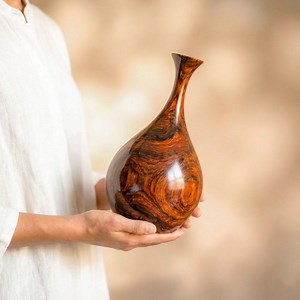 Walnut Wood Vase for Dried Flowers,rustic Modern Home Decor Centerpiece,,decorative Vase,boho Vase,rustic Vase,minimalist Housewarming Gift - Etsy