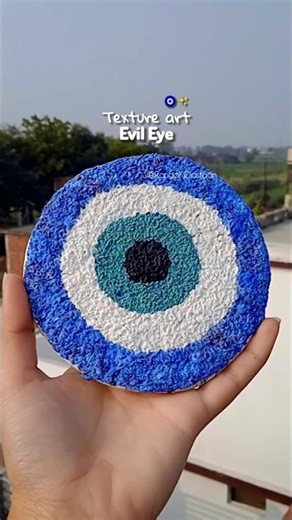 EVIL EYE🧿 TISSUE ART✨ #shorts #viralshort #textureart #tissuepaperart #evileye #diy #craft