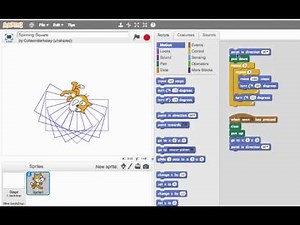 Drawing a Spinning Square Used Iteration: Programming in Scratch 2.0