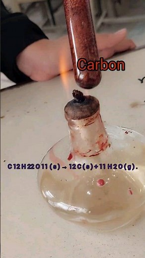 Decomposition of sugar into C and H #viral#ytshorts#chemistry