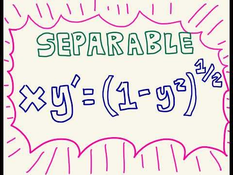 Solve x y' = (1-y^2)^(1/2) (Separable)