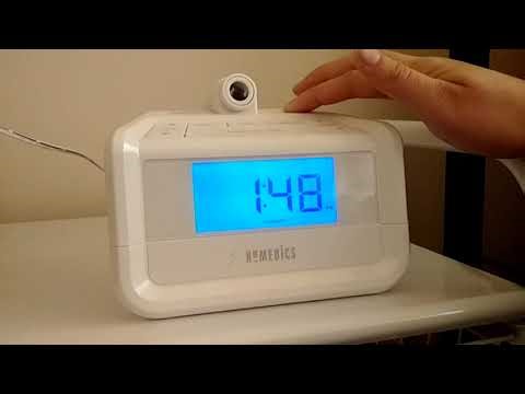 Homedics Sound Machine and Alarm Clock with Time Projection. White Noise Sound Machine