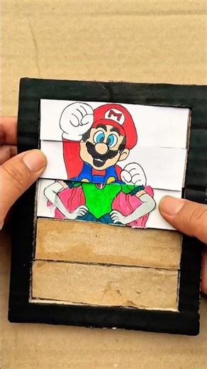 The super mario galaxy movie cardboard flip game #supermario