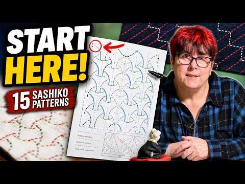 15 Traditional Sashiko Patterns - Where to Start & How to Stitch Each One