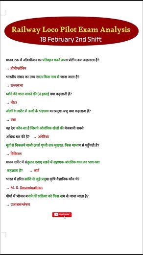 Railway Loco Pilot Exam Analysis 2nd Shift 18 February | Today Alp Exam Analysis 2nd Shift #rrb #yt