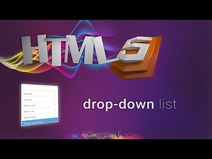 HTML for beginners 31: HTML select element | DROP-DOWN LIST