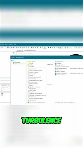 StarCCM+ Transient Simulation: K-epsilon Turbulence Explained #shorts