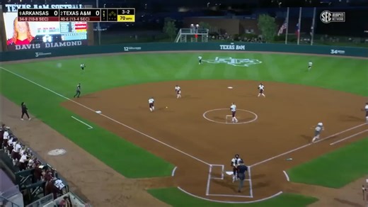 22K views · 298 reactions | Right back at 'em Reagan Johnson leads us off with a single! | Arkansas Razorback Softball | Facebook