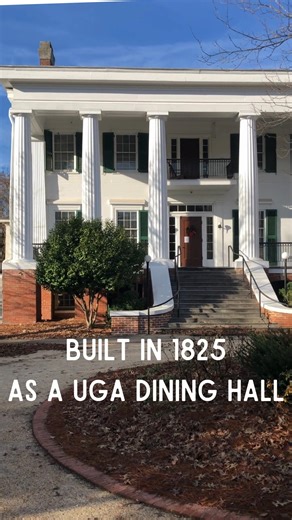 Built in 1825, the Wray-Nicholson House was originally constructed by the University of Georgia as a student dining hall. The home later became a private residence that evolved over generations. Purchased in 1845 by cotton merchant Thomas Wray, the home was expanded again in 1867 by John Nicholson, who added two-tiered porches. Those porches were replaced in 1916 with the striking portico seen today, featuring six tall Doric columns salvaged from another home. Nicholson’s daughter, Lucy, also cr