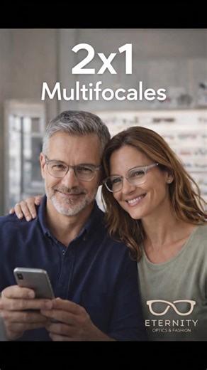 👓 En Eternity Optica tenés PROMO 2x1 EN MULTIFOCALES. Sí, leíste bien: llevás dos multifocales y pagás uno. Un solo par para ver bien todo el día… o dos para vos y alguien más 😉 🛡️ Satisfacción garantizada o te devolvemos tu dinero. 🙌 Más de 10.000 personas ya eligieron Eternity Optica. 🙅 No pagues de más.