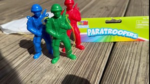 Kicko Plastic Army Parachute Men - Paratroopers - 4.25 Inches - 10 Pack - Assorted Colors - Airborne Soldiers - for Kids' Party Favors, Bag Stuffers, Toys, Prizes