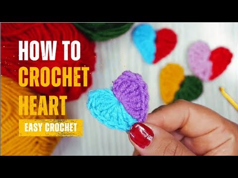 How to Crochet a Heart | Crochet Small Heart | Crochet Mini Heart | Crochet Heart Pattern