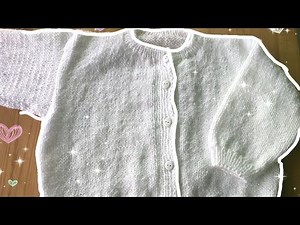 Suéter abierto tejido en dos agujas