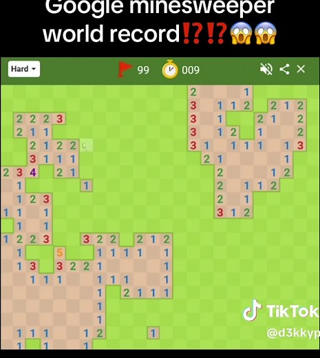 Google Minesweeper World Record PB ~100s