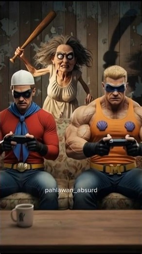 nenek marah karena mermaid man berisik main game#comedy # shorts