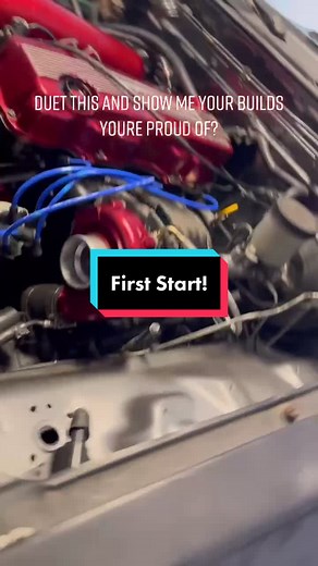 First start up! #turbotruck #d21hardbody #nissan #drifttruck #fyp #turbo #ka24et #ka24e #proudofmyself #builtbyme #TikTokGGT