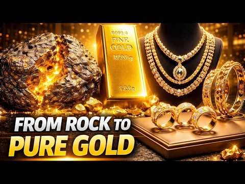 How Gold Is Really Made | From Rock to Pure Gold Bar (Full Process)