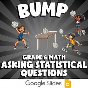 Asking Statistical Questions BUMP Math Game | No Prep Grade 6 Review