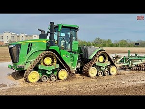 JOHN DEERE 9RX 490 Tractor Working on Spring Tillage