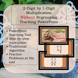 2-Digit by 1-Digit Multiplication WITHOUT Regrouping Teaching PowerPoint