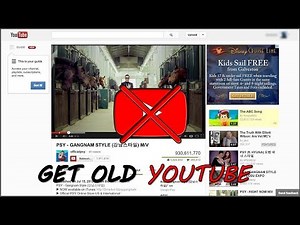 HOW TO GET OLD YOUTUBE LAYOUT BACK