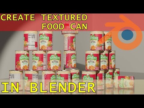 Create Textured Food Can In Blender