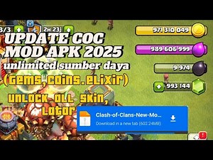 DOWNLOAD COC MOD APK TERBARU 2025!! UNLIMITED MONEY + UNLIMITED GEMS V17.477.9