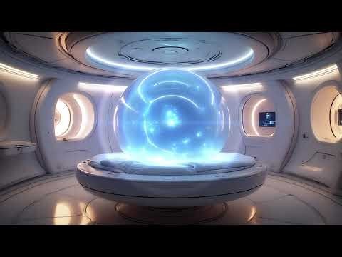 UFO Blue Light Energy Sphere Healing Chamber 💙 528Hz Miracle Frequency | Deep Cellular Restoration