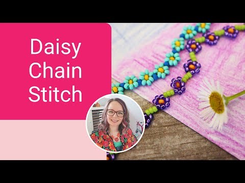 How to Make Your Own Daisy Chain Stitch Bracelet 🌼 (beadweaving free project)
