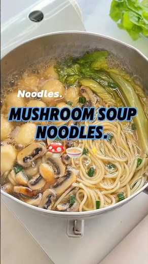 The Most Savory Mushroom Noodle Soup 🍄🍜 Clear & Delicious! (10-Minute Recipe) #Shorts