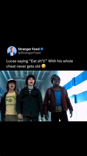 Stranger Feed on Instagram: "Gotta love Lucas Sinclair 😅 🎥 Netflix | Stranger Things Stranger Things is a globally popular Netflix sci-fi horror series created by the duffer Brothers. Set in 1980s in the small town of Hawkins, Indiana, the show follows a group of kids whose lives changed after the mysterious disappearance of Will Byers. Their search leads them to uncover secret government experiments, a powerful girl named Eleven with telekinetic abilities, and a terrifying parallel dimension