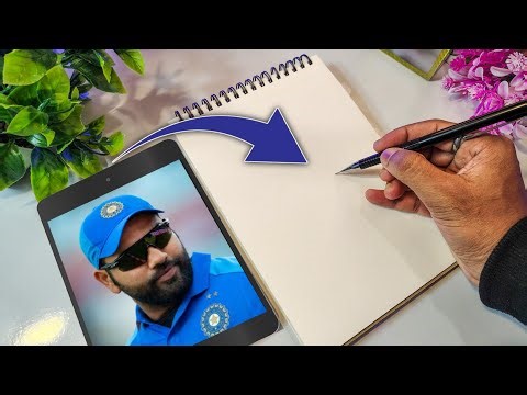 How to draw rohit sharma step by step 🔥❤️ || Rohit Sharma charcoal drawing