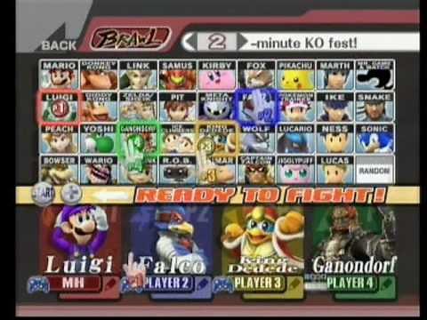 SSBB [HACK] Character Select Screen Hacks (PAL)