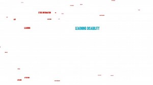 Learning Disability Animated Word Cloud White Background